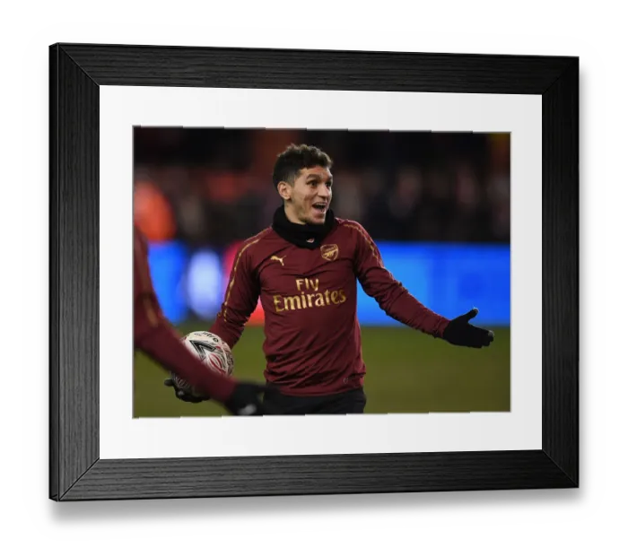 Framed Print : Lucas Torreira Gears Up: Arsenal's FA Cup Showdown against Blackpool Framed Print : Lucas Torreira Gears Up: Arsenal's FA Cup Showdown against Blackpool