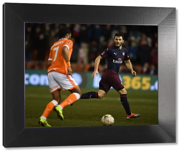 FA Cup 2019: Sead Kolasinac of Arsenal in Action against Blackpool at Bloomfield Road