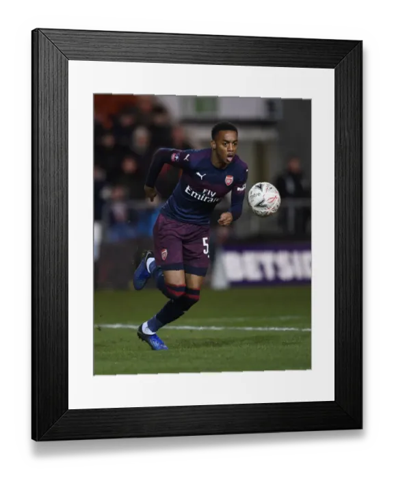 Framed Print : FA Cup Third Round: Joe Willock of Arsenal in Action against Blackpool Framed Print : FA Cup Third Round: Joe Willock of Arsenal in Action against Blackpool