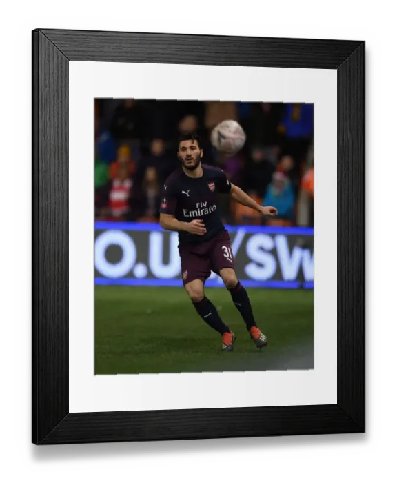 Framed Print : Arsenal's Sead Kolasinac in FA Cup Action against Blackpool Framed Print : Arsenal's Sead Kolasinac in FA Cup Action against Blackpool