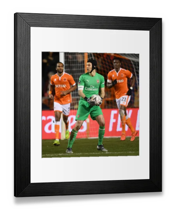 Framed Print : Arsenal's Petr Cech in FA Cup Action: Blackpool vs Arsenal (2019)