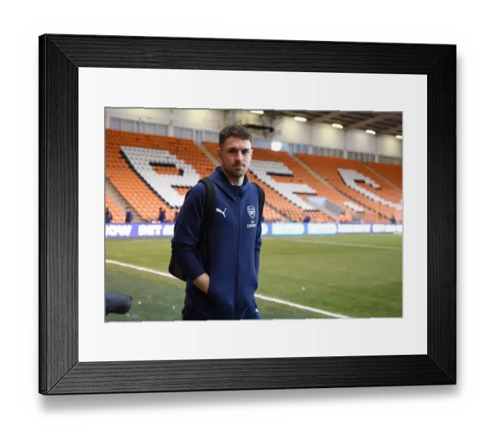 Framed Print : Arsenal's Aaron Ramsey Prepares for FA Cup Clash against Blackpool Framed Print : Arsenal's Aaron Ramsey Prepares for FA Cup Clash against Blackpool