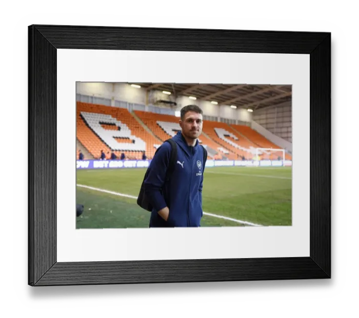 Framed Print : Aaron Ramsey: Arsenal Star's Focus Ahead of FA Cup Clash with Blackpool Framed Print : Aaron Ramsey: Arsenal Star's Focus Ahead of FA Cup Clash with Blackpool