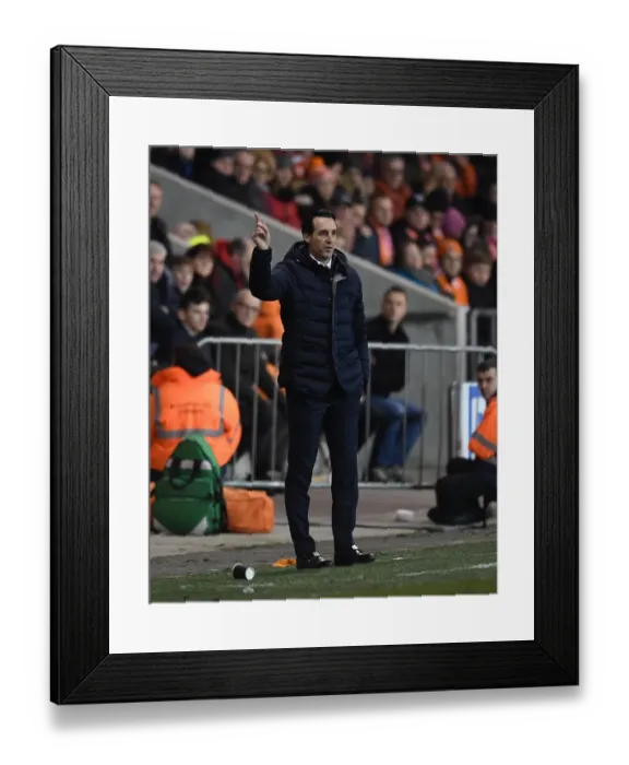 Framed Print : Unai Emery and Arsenal Face Blackpool in FA Cup Showdown Framed Print : Unai Emery and Arsenal Face Blackpool in FA Cup Showdown