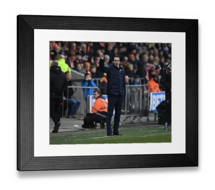 Framed Print : Unai Emery Leads Arsenal in FA Cup Clash against Blackpool Framed Print : Unai Emery Leads Arsenal in FA Cup Clash against Blackpool