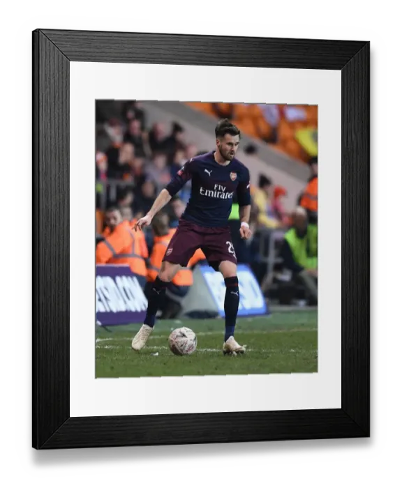 Framed Print : Arsenal's Carl Jenkinson in FA Cup Action: Blackpool vs Arsenal (January 2019)
