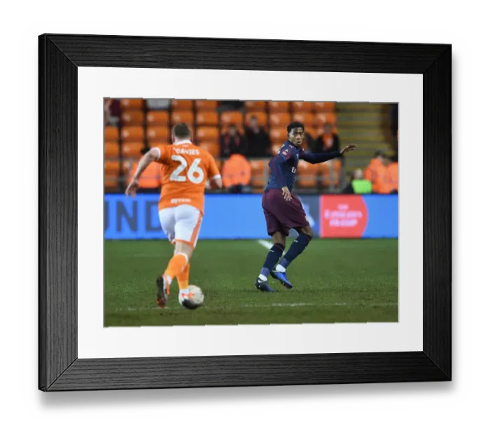 Framed Print : FA Cup Third Round: Zech Medley of Arsenal vs. Steven Davies of Blackpool Framed Print : FA Cup Third Round: Zech Medley of Arsenal vs. Steven Davies of Blackpool