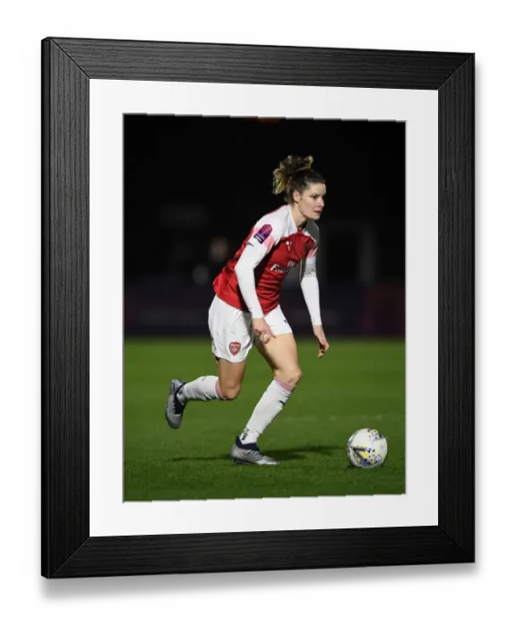 Framed Print : Dominique Bloodworth in Action: Arsenal Women vs Birmingham City Women (FA WSL Cup)