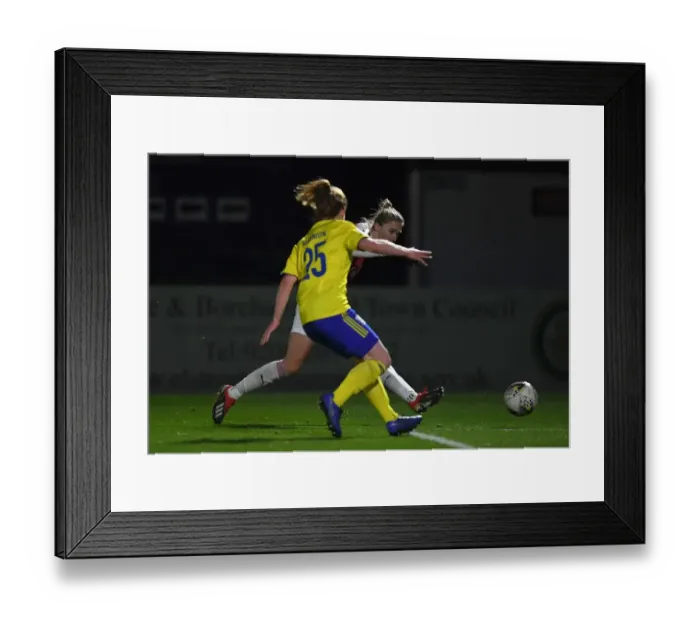 Framed Print : Vivianne Miedema Scores Arsenal's Second Goal Against Birmingham City Women in FA WSL Continental Tyres Cup Match