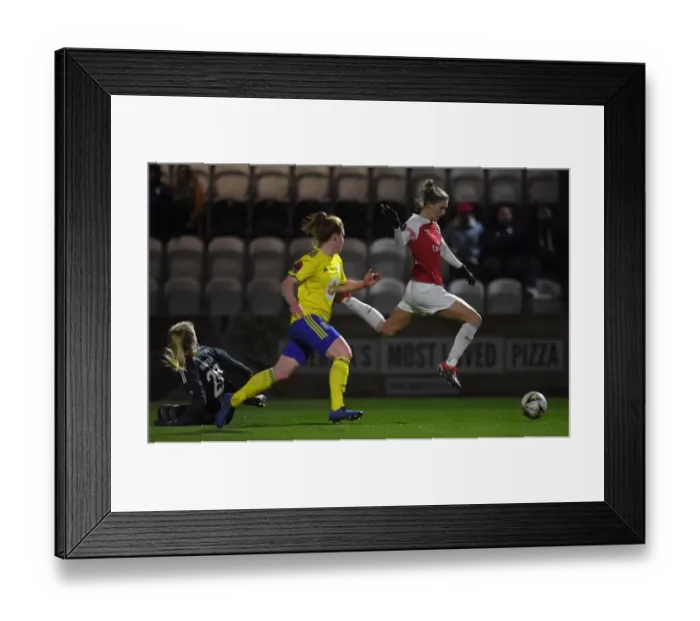 Framed Print : Vivianne Miedema Scores Second Goal for Arsenal Women Against Birmingham City in FA WSL Cup