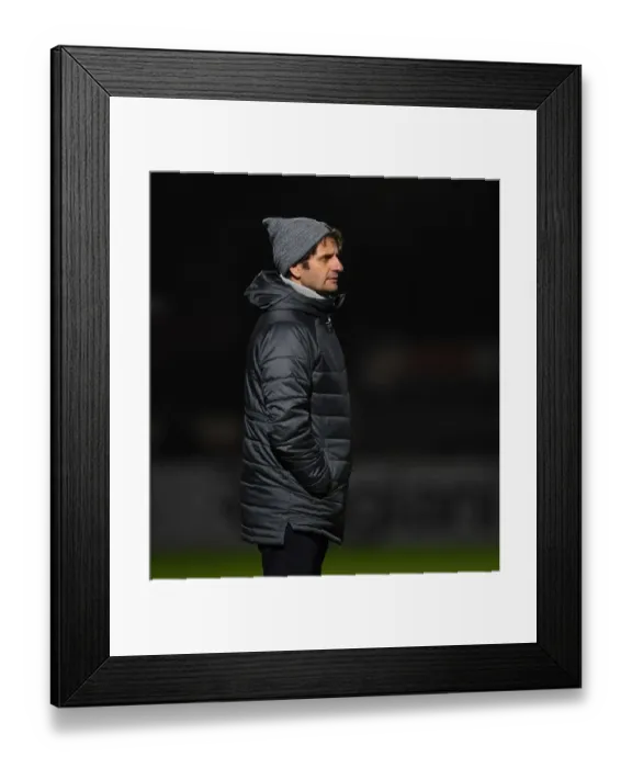 Framed Print : Joe Montemurro Leads Arsenal Women Against Birmingham City in FA WSL Continental Tyres Cup