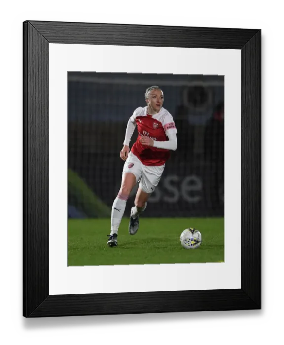 Framed Print : Louise Quinn in Action: Arsenal Women vs Birmingham City Women, FA WSL Continental Tyres Cup