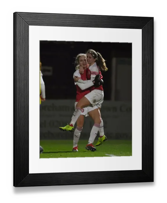 Framed Print : Arsenal Women Celebrate: Van de Donk and Miedema Score in FA WSL Continental Tyres Cup Match Framed Print : Arsenal Women Celebrate: Van de Donk and Miedema Score in FA WSL Continental Tyres Cup Match