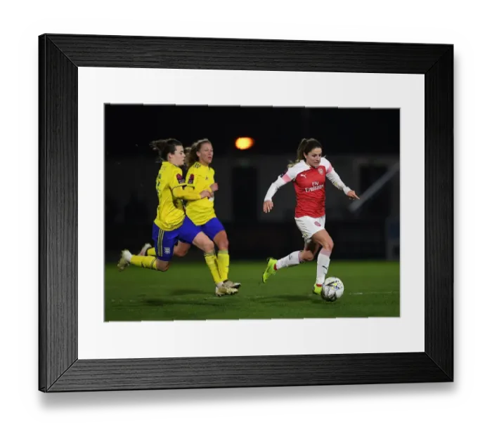 Framed Print : Clash of Stars: Van de Donk vs. Ladd in FA WSL Continental Tyres Cup Match