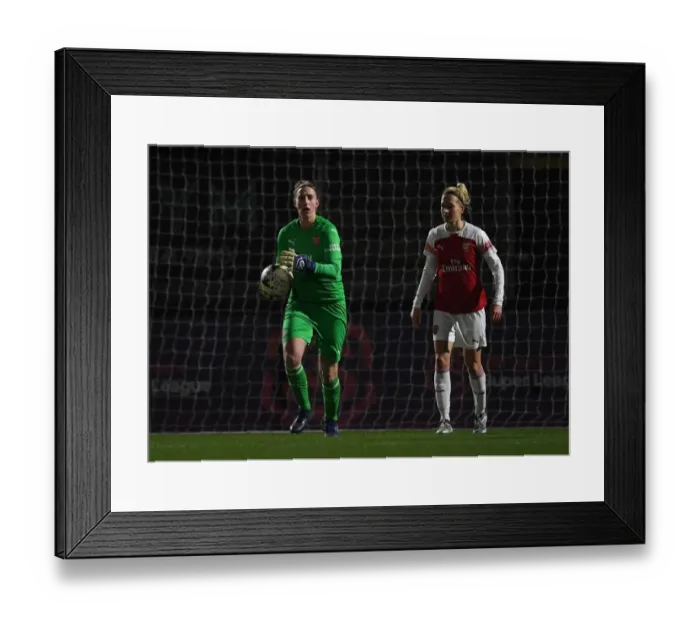 Framed Print : Sari van Veenendaal in Action: Arsenal Women vs Birmingham City Women, FA WSL Continental Tyres Cup