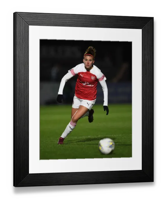Framed Print : Arsenal's Katrine Veje in Action during FA WSL Continental Tyres Cup Match Framed Print : Arsenal's Katrine Veje in Action during FA WSL Continental Tyres Cup Match