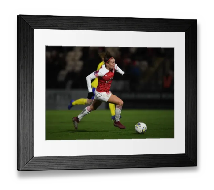 Framed Print : Arsenal's Katrine Veje in Action during FA WSL Continental Tyres Cup Match Framed Print : Arsenal's Katrine Veje in Action during FA WSL Continental Tyres Cup Match
