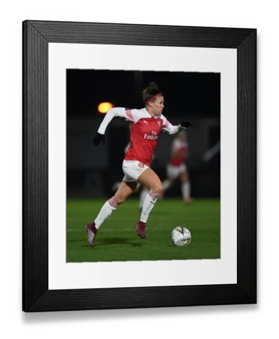 Framed Print : Arsenal's Katrine Veje in Action during FA WSL Continental Tyres Cup Match Framed Print : Arsenal's Katrine Veje in Action during FA WSL Continental Tyres Cup Match