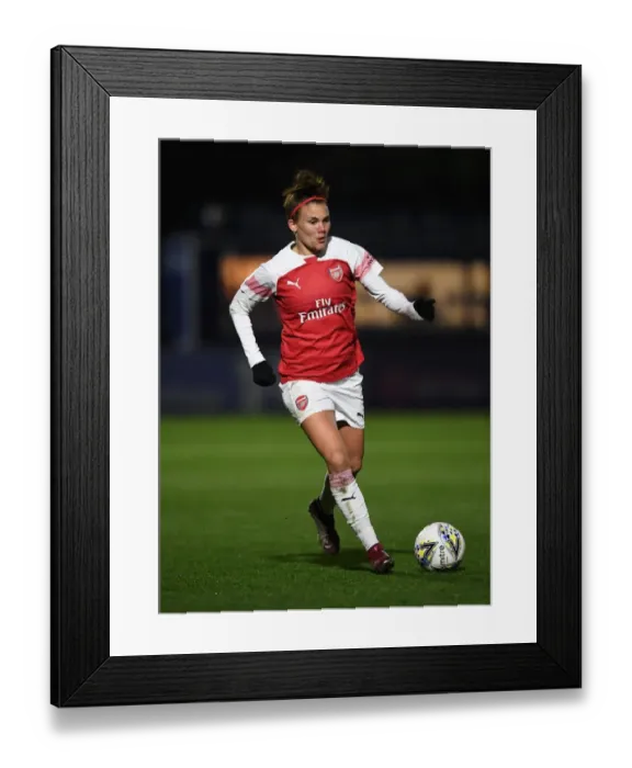 Framed Print : Arsenal's Katrine Veje in Action during FA WSL Continental Tyres Cup Match Framed Print : Arsenal's Katrine Veje in Action during FA WSL Continental Tyres Cup Match