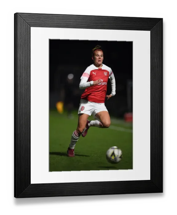 Framed Print : Arsenal's Katrine Veje in Action during FA WSL Continental Tyres Cup Match