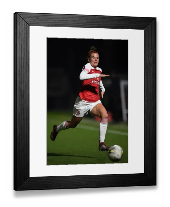 Framed Print : Arsenal's Katrine Veje in Action against Birmingham City Women in FA WSL Continental Tyres Cup
