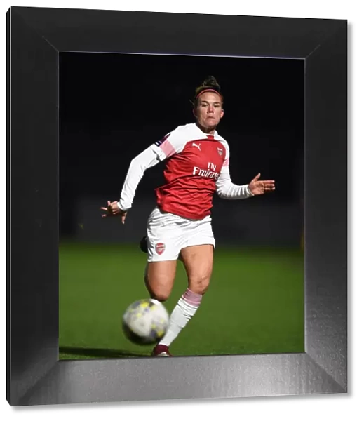 Arsenal's Katrine Veje in Action during FA WSL Cup Match against Birmingham City