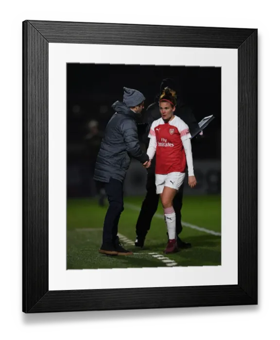 Framed Print : Joe Montemurro and Katrine Veje: Arsenal Women's FA WSL Continental Tyres Cup Match vs Birmingham City Women Framed Print : Joe Montemurro and Katrine Veje: Arsenal Women's FA WSL Continental Tyres Cup Match vs Birmingham City Women