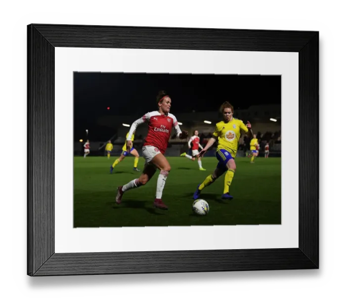 Framed Print : Clash of Stars: Veje vs. Harrop in Arsenal Women vs. Birmingham City Women FA WSL Match Framed Print : Clash of Stars: Veje vs. Harrop in Arsenal Women vs. Birmingham City Women FA WSL Match