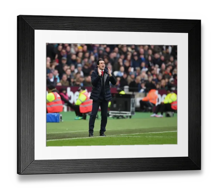 Framed Print : Unai Emery Leads Arsenal in Premier League Clash Against West Ham United Framed Print : Unai Emery Leads Arsenal in Premier League Clash Against West Ham United