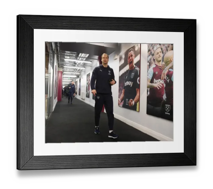 Framed Print : Arsenal's Petr Cech Heads to the Changing Room Before West Ham Clash, Premier League 2018-19