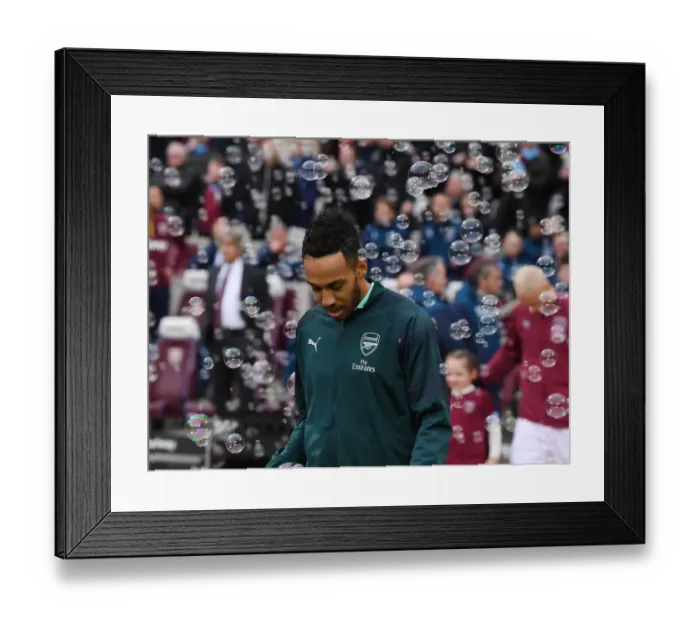 Framed Print : Arsenal's Pierre-Emerick Aubameyang Ready for West Ham Clash - Premier League 2018-19