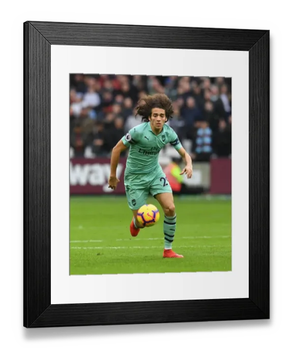Framed Print : Matteo Guendouzi: In Action for Arsenal Against West Ham United, Premier League