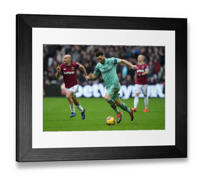 Framed Print : Sead Kolasinac in Action: West Ham United vs. Arsenal FC, Premier League Framed Print : Sead Kolasinac in Action: West Ham United vs. Arsenal FC, Premier League