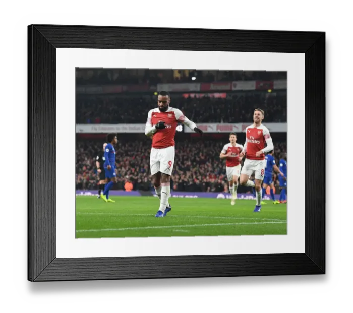 Framed Print : Alexis Lacazette's Thrilling Emirates Stunner: Arsenal's Gamechanger Goal vs. Chelsea, Premier League 2018-19 Framed Print : Alexis Lacazette's Thrilling Emirates Stunner: Arsenal's Gamechanger Goal vs. Chelsea, Premier League 2018-19