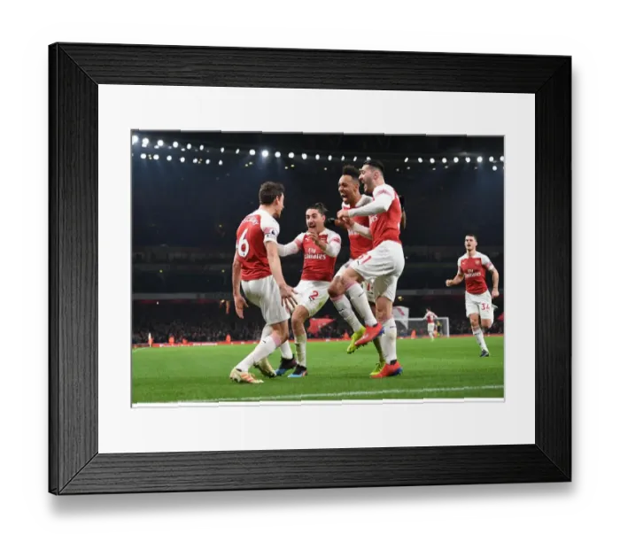Framed Print : Arsenal's Unforgettable Comeback: Koscielny's Goal Against Chelsea (2018-19)