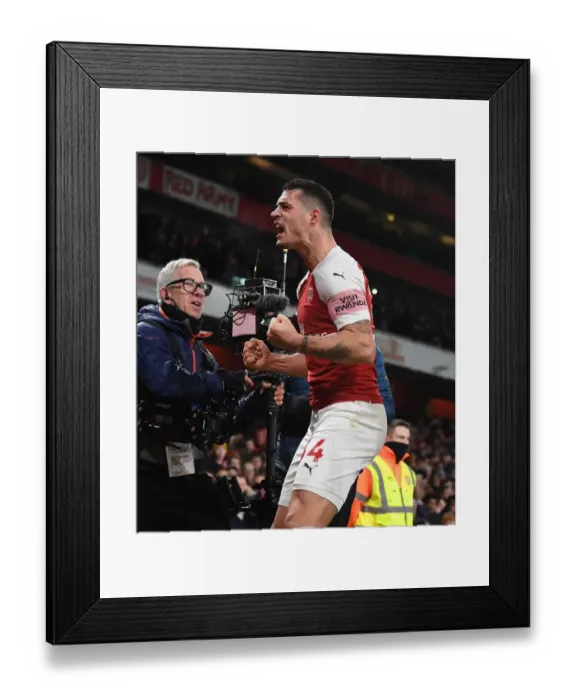 Framed Print : Granit Xhaka's Brace: Arsenal's Comeback Against Chelsea in the Premier League Framed Print : Granit Xhaka's Brace: Arsenal's Comeback Against Chelsea in the Premier League