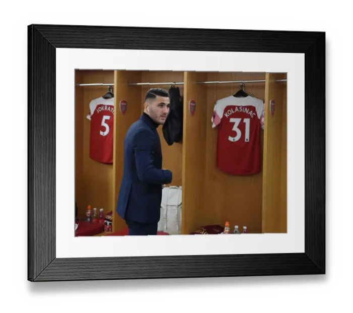 Framed Print : Arsenal FC: Sead Kolasinac in the Changing Room before Arsenal v Chelsea, Premier League 2018-19 Framed Print : Arsenal FC: Sead Kolasinac in the Changing Room before Arsenal v Chelsea, Premier League 2018-19