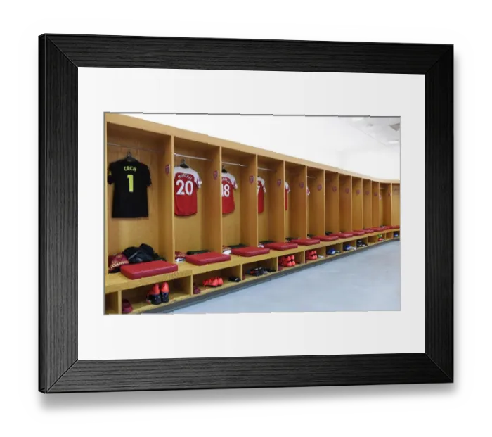 Framed Print : Arsenal FC Changing Room Before Arsenal vs. Chelsea Premier League Clash at Emirates Stadium Framed Print : Arsenal FC Changing Room Before Arsenal vs. Chelsea Premier League Clash at Emirates Stadium