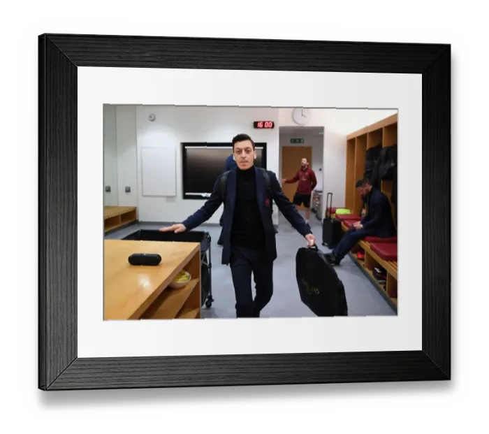 Framed Print : Mesut Ozil in Arsenal Changing Room Before Arsenal vs Chelsea Premier League Match, 2019 Framed Print : Mesut Ozil in Arsenal Changing Room Before Arsenal vs Chelsea Premier League Match, 2019