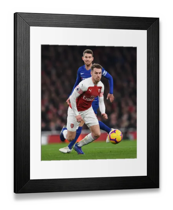 Framed Print : Intense Showdown: Aaron Ramsey vs. Chelsea in the Premier League Framed Print : Intense Showdown: Aaron Ramsey vs. Chelsea in the Premier League