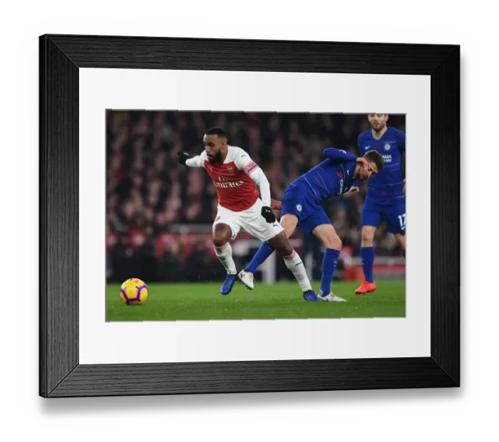 Framed Print : Arsenal vs. Chelsea Showdown: Lacazette vs. Jorginho - Premier League Clash at Emirates Stadium Framed Print : Arsenal vs. Chelsea Showdown: Lacazette vs. Jorginho - Premier League Clash at Emirates Stadium
