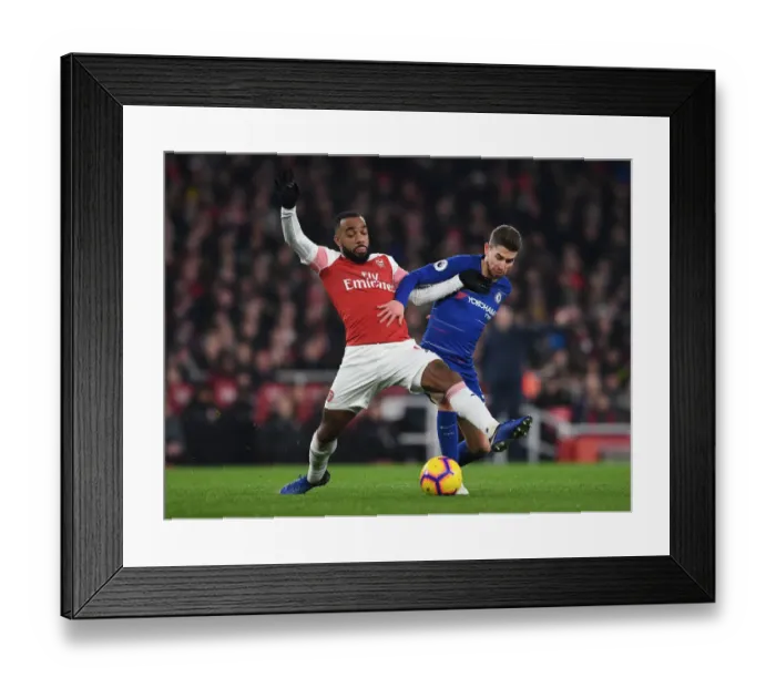 Framed Print : Arsenal vs. Chelsea: Lacazette vs. Jorginho - Premier League Showdown at Emirates Stadium Framed Print : Arsenal vs. Chelsea: Lacazette vs. Jorginho - Premier League Showdown at Emirates Stadium