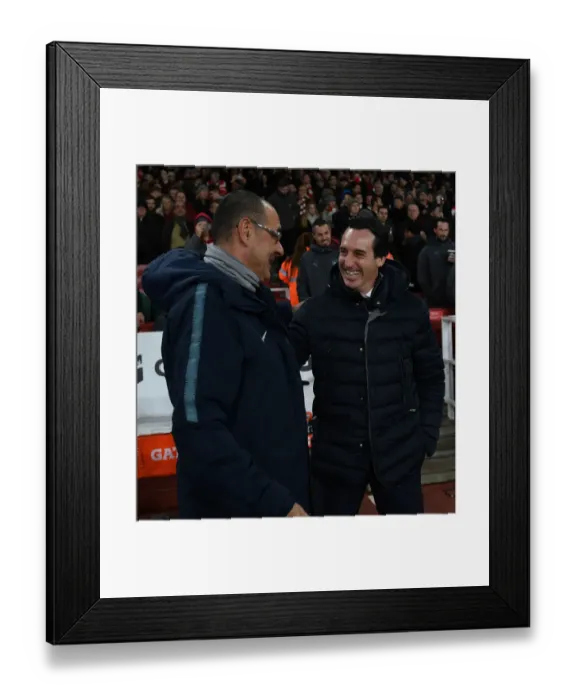 Framed Print : Unai Emery vs. Maurizio Sarri: A Premier League Showdown - Arsenal FC vs. Chelsea FC, London 2019: The Clash of Coaches at Emirates Stadium Framed Print : Unai Emery vs. Maurizio Sarri: A Premier League Showdown - Arsenal FC vs. Chelsea FC, London 2019: The Clash of Coaches at Emirates Stadium