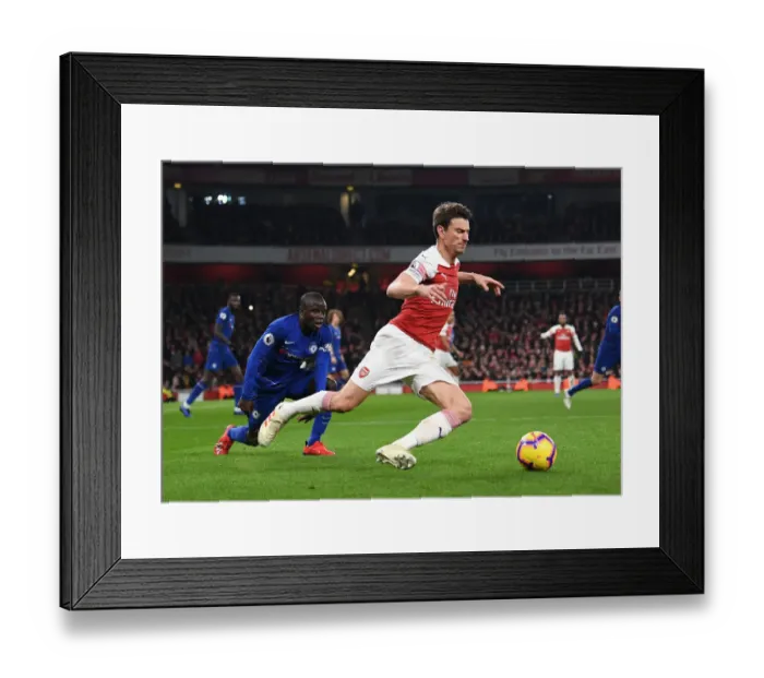 Framed Print : Arsenal vs. Chelsea: Koscielny Tripped by Kante in Intense Premier League Clash (2018-19)