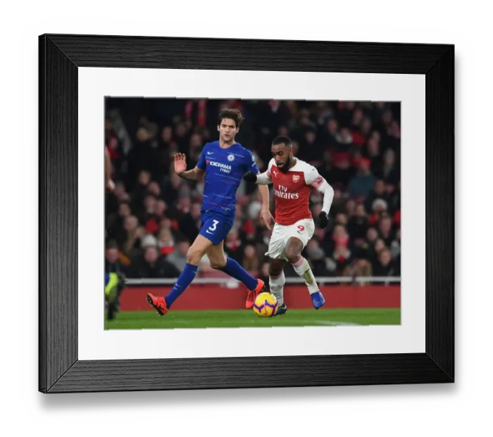 Framed Print : Showdown at the Emirates: Lacazette vs. Alonso - Arsenal vs. Chelsea Rivalry Framed Print : Showdown at the Emirates: Lacazette vs. Alonso - Arsenal vs. Chelsea Rivalry