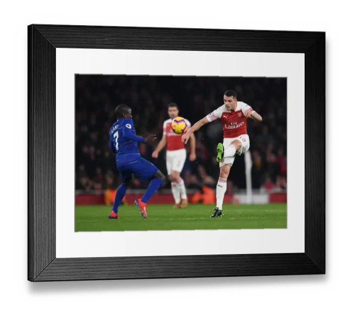 Framed Print : Arsenal vs. Chelsea: Xhaka vs. Kante - Premier League Clash at Emirates Stadium Framed Print : Arsenal vs. Chelsea: Xhaka vs. Kante - Premier League Clash at Emirates Stadium