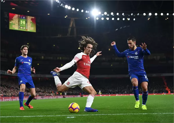 Arsenal vs. Chelsea: Matteo Guendouzi Clashes with Eden Hazard in Premier League Showdown