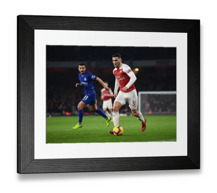 Framed Print : Arsenal's Sead Kolasinac in Action Against Chelsea at Emirates Stadium - Premier League 2018-19 Framed Print : Arsenal's Sead Kolasinac in Action Against Chelsea at Emirates Stadium - Premier League 2018-19