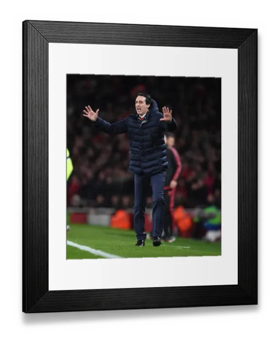 Framed Print : Unai Emery and Arsenal Face Manchester United in FA Cup Clash