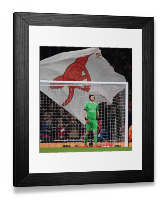 Framed Print : Arsenal's Petr Cech Focuses in FA Cup Clash Against Manchester United Framed Print : Arsenal's Petr Cech Focuses in FA Cup Clash Against Manchester United